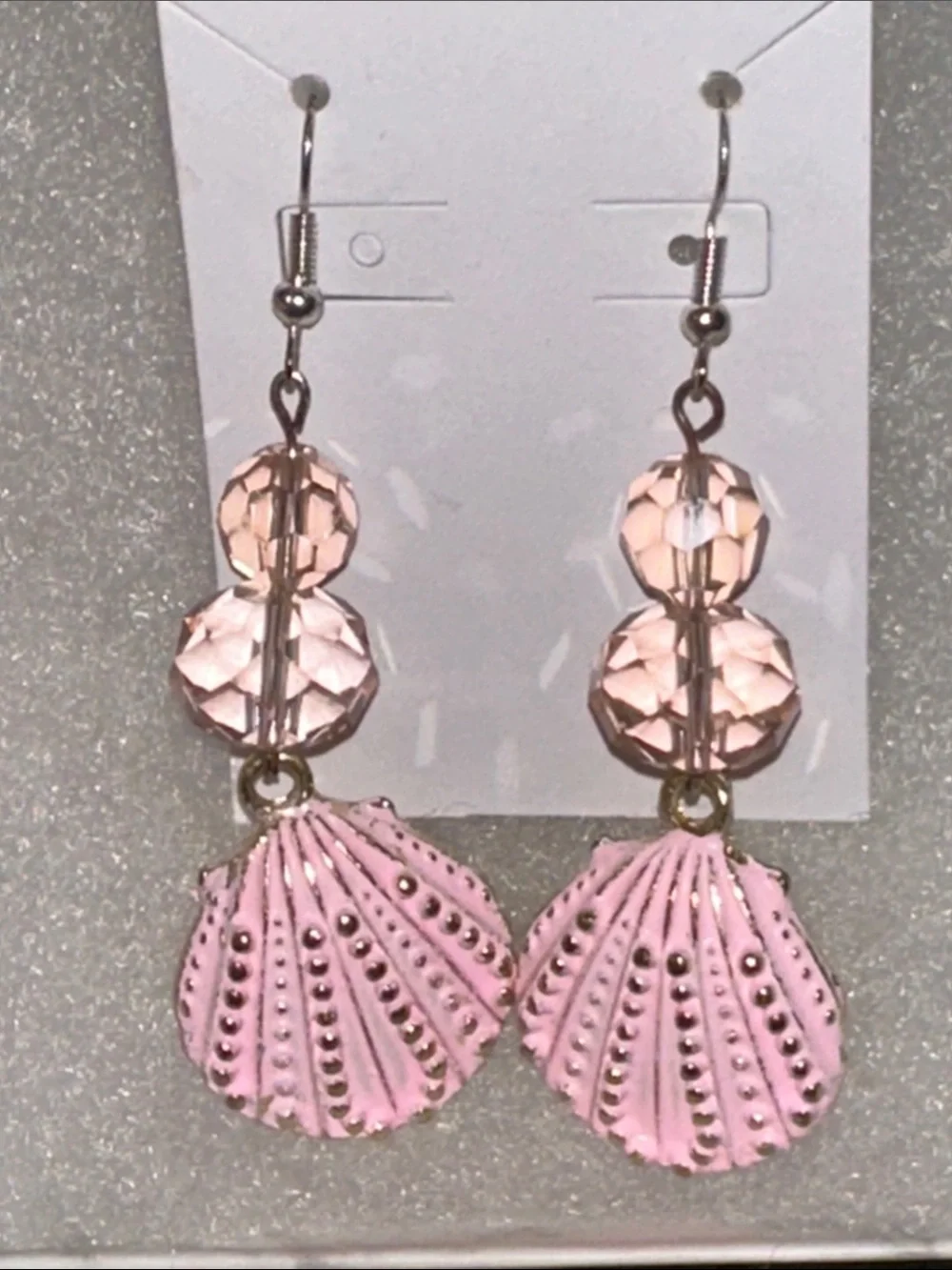 Handmade earrings pink